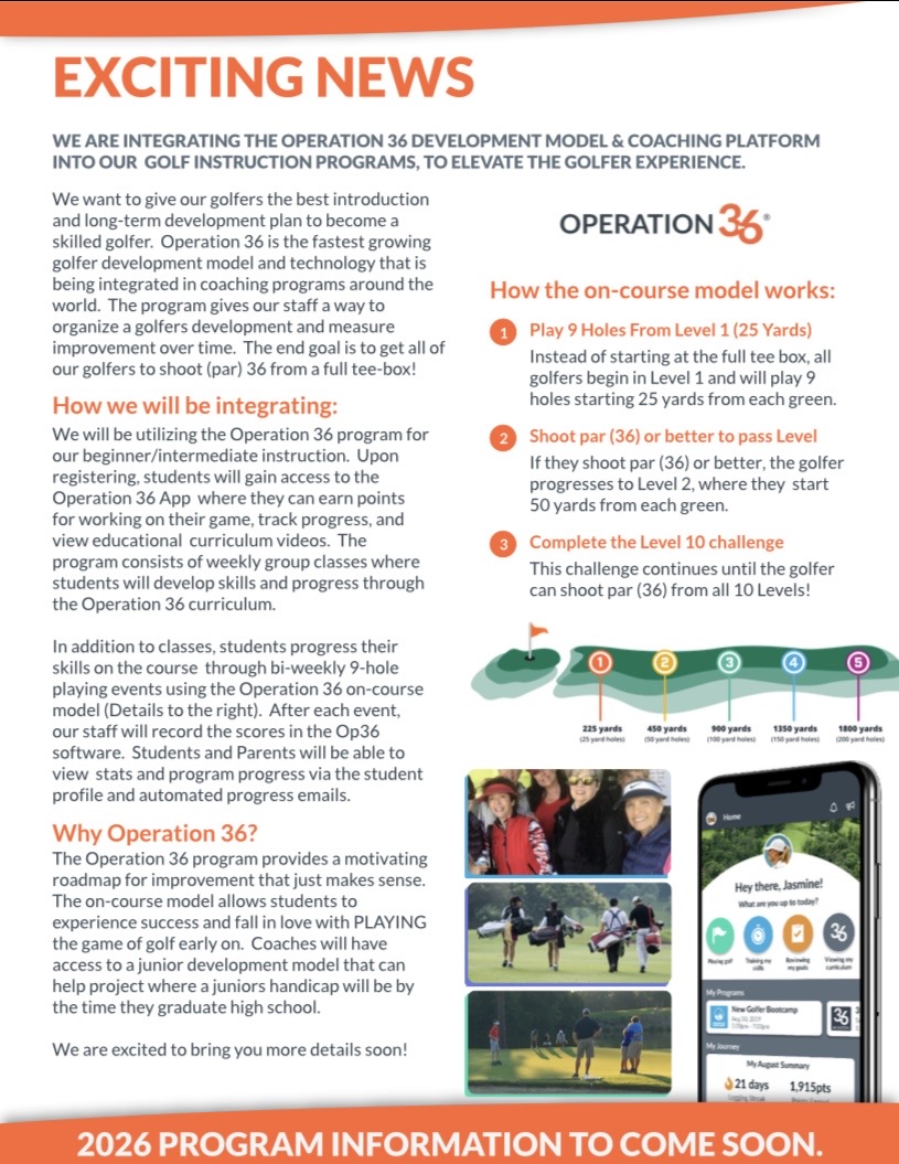 Operation36 Golf Instruction Program